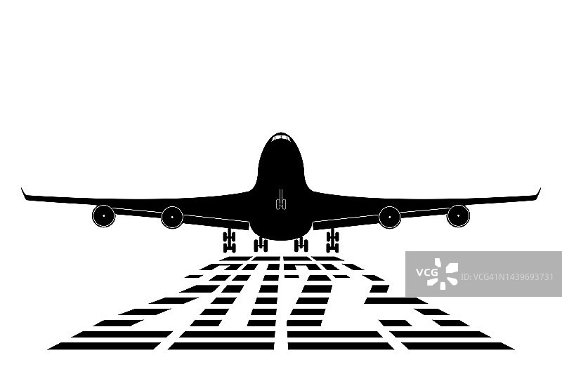 2023新年优雅矢量插画与飞机起飞图片素材