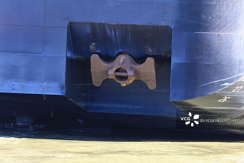 航海船锚特写图片素材