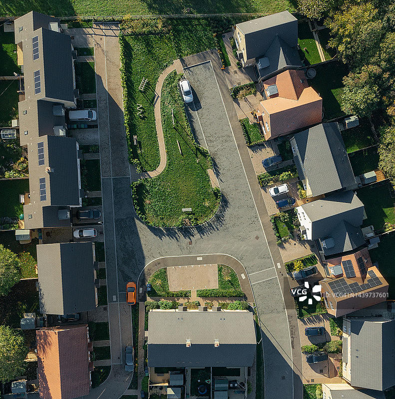 英国新建住宅的尽头图片素材