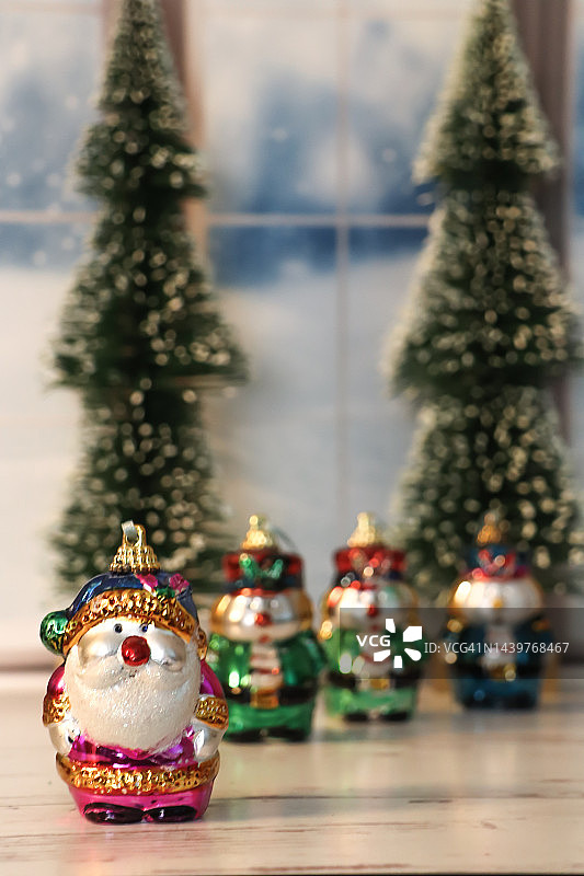 复古圣诞节装饰场景图片素材