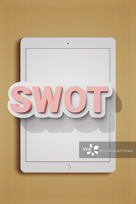 SWOT文本与平板电脑图片素材