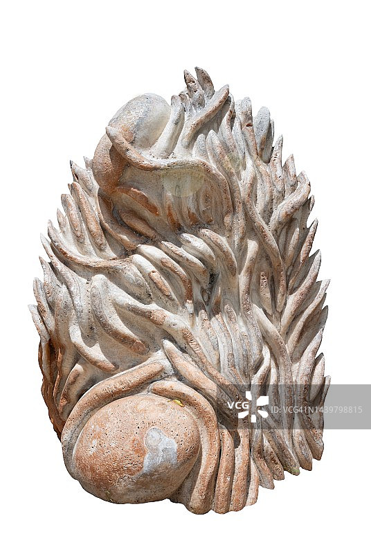 白色背景上分离的天然石材大理石图片素材