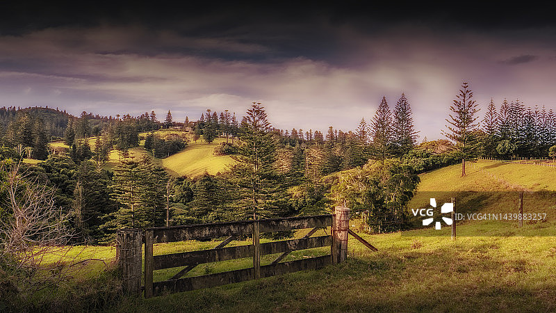 澳大利亚诺福克岛的乡村景色图片素材
