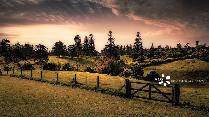 澳大利亚诺福克岛的乡村景色图片素材