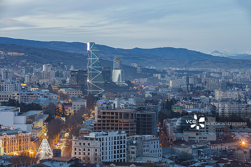 格鲁吉亚第比利斯夜景图片素材