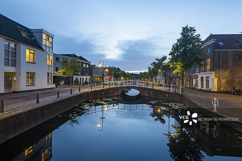 荷兰代尔夫特老城建筑图片素材