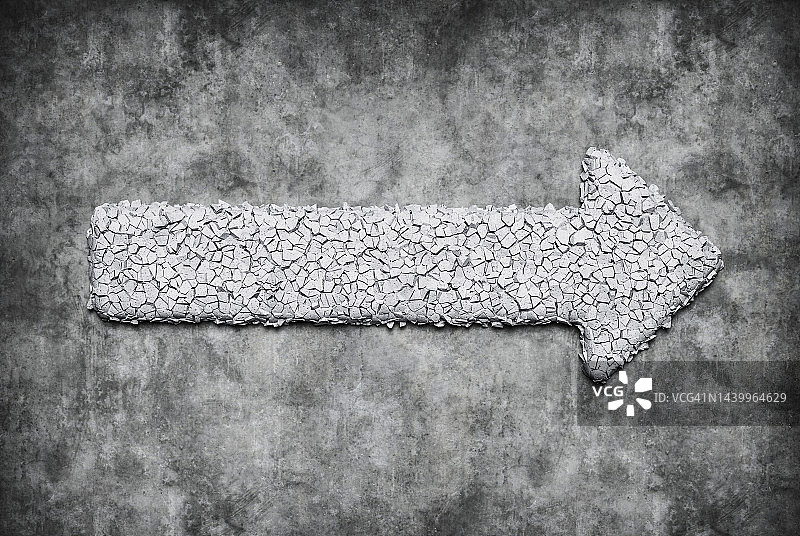 用裂开的石头制成的箭图片素材