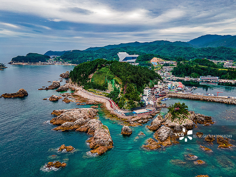 江原道三陟市长湖港图片素材