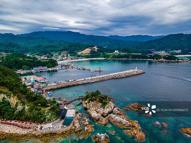 江原道三陟市长湖港图片素材