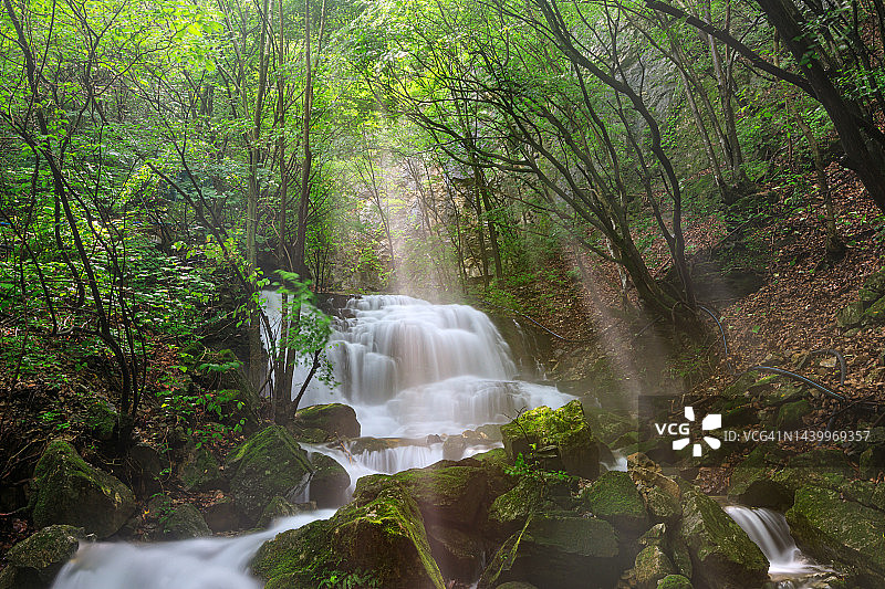 江原道三陟市新基面大耳里观音瀑布图片素材