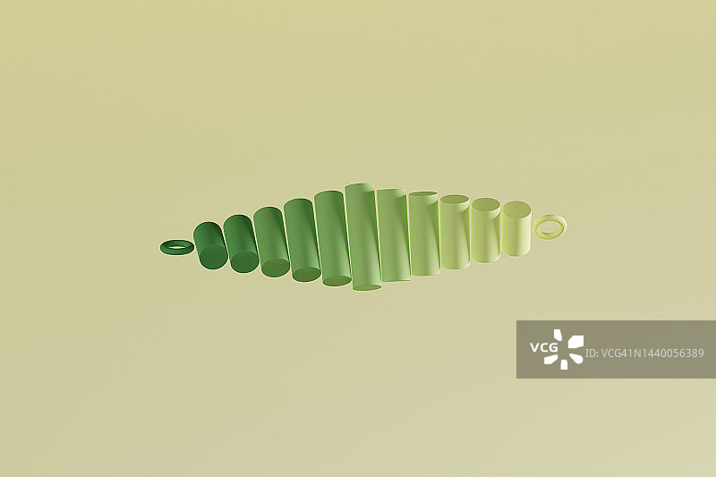 数字生成的绿色螺旋几何图形图片素材