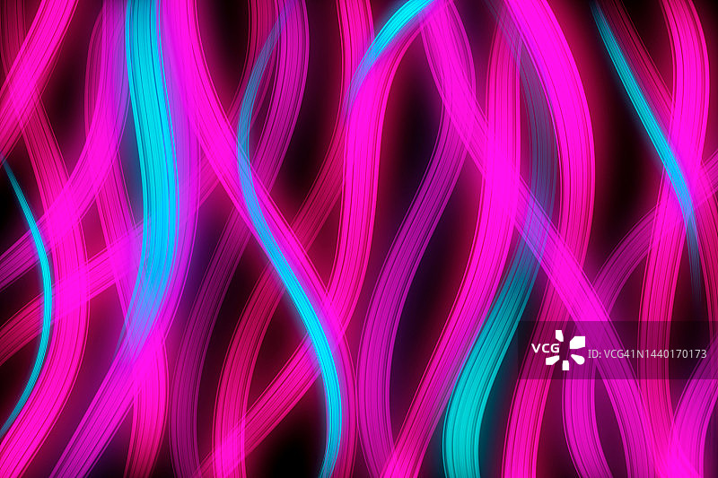 霓虹粉色和蓝色灯光抽象黑色背景图片素材