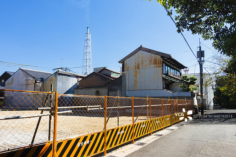 临时施工围栏图片素材