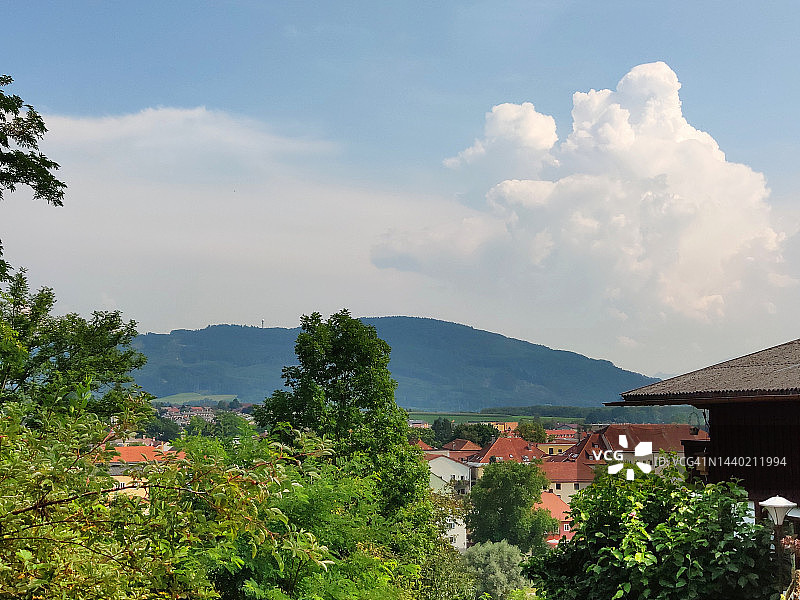 奥地利萨尔茨堡附近的奥本多夫景色图片素材