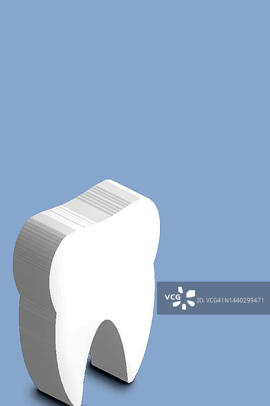 3D蓝色背景牙齿图片素材