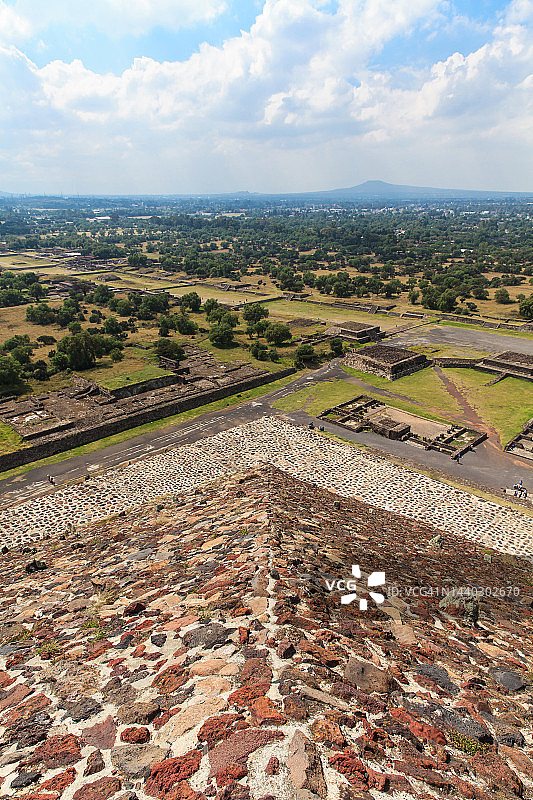 墨西哥太阳和月亮金字塔遗址图片素材