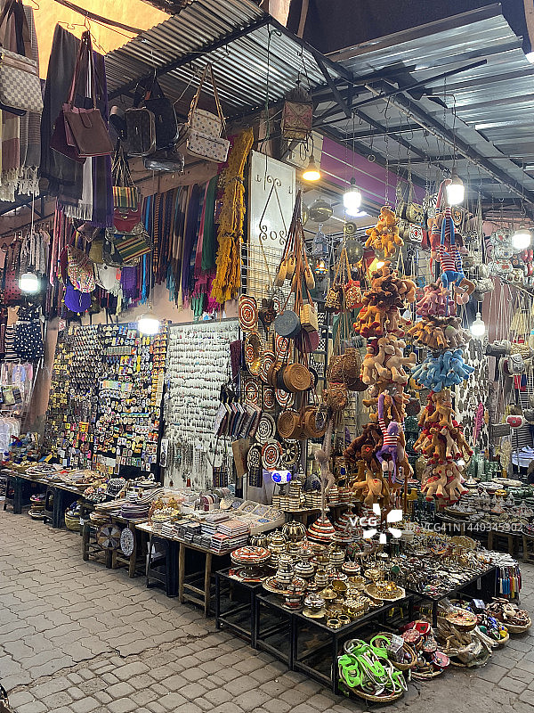 摩洛哥马拉喀什麦地那巴扎的角落图片素材