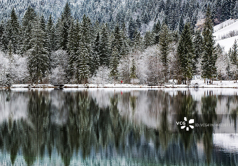 德国贝希特斯加登地区辛特see湖冬季景色图片素材