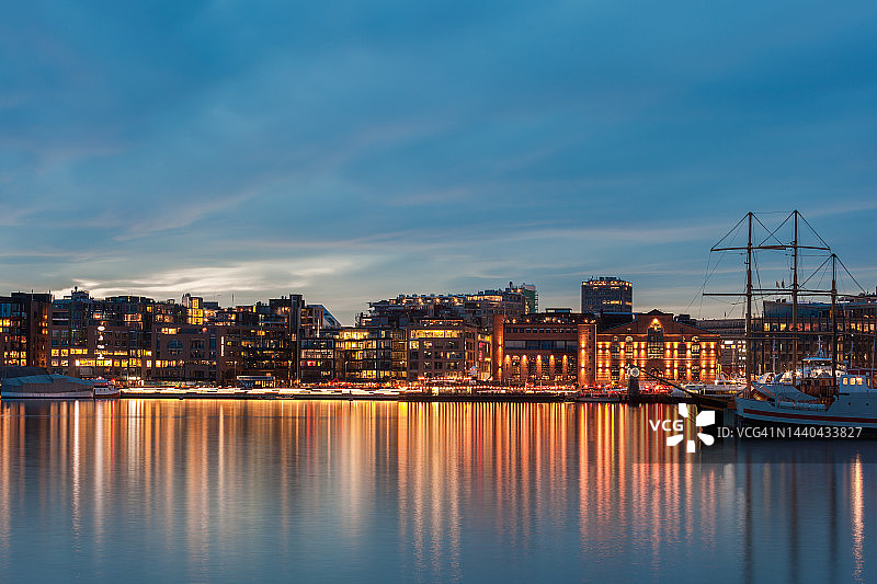 挪威奥斯陆海港码头图片素材