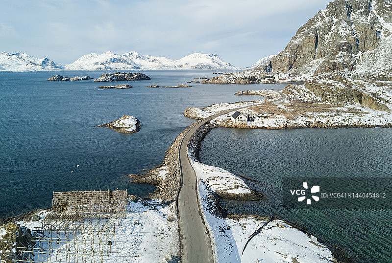 挪威海峡的冰山自然风光图片素材