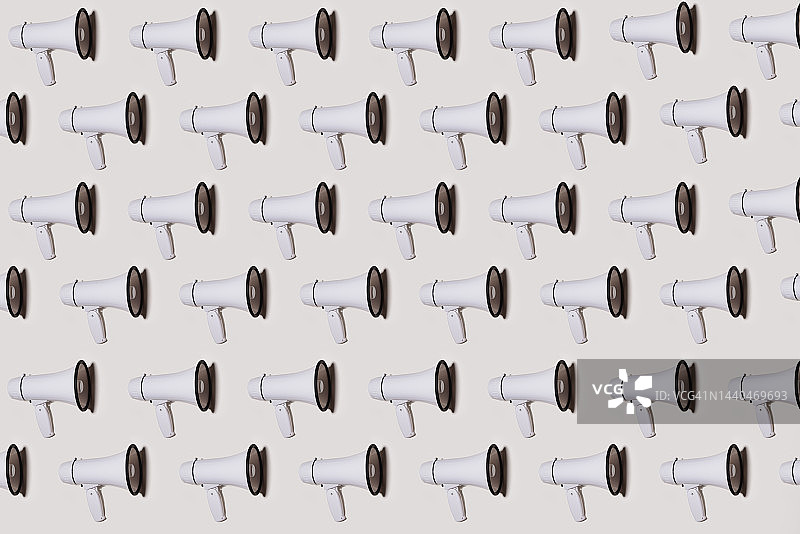 带复制空间的白色扩音器图片素材