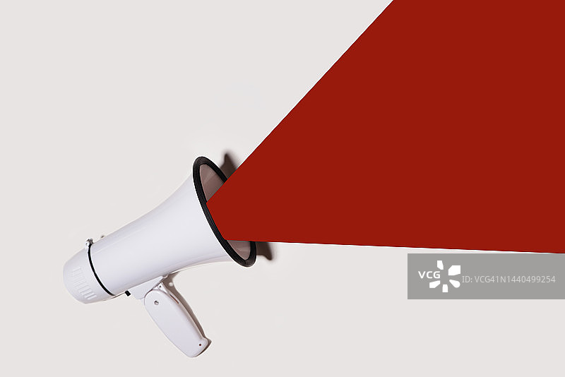 带复制空间的白色扩音器图片素材