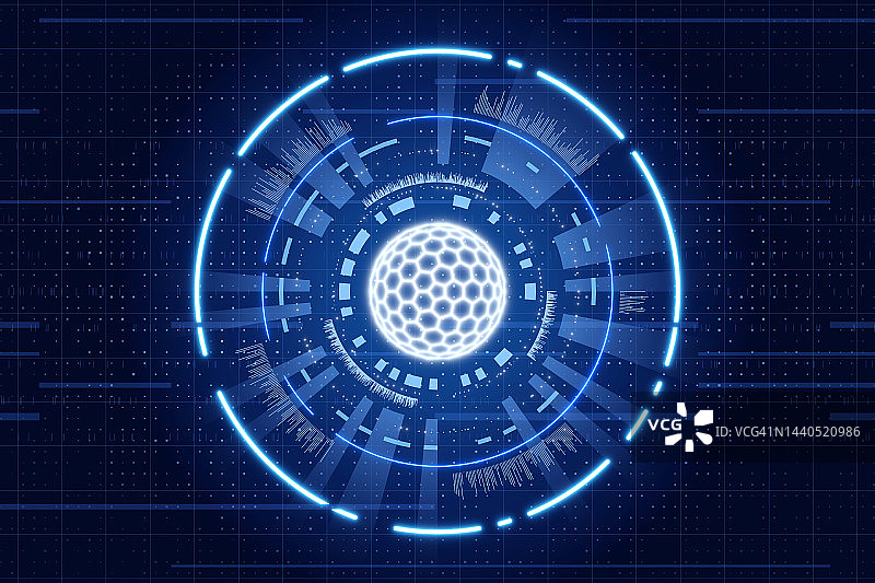 抽象未来科幻蓝色屏幕背景图片素材