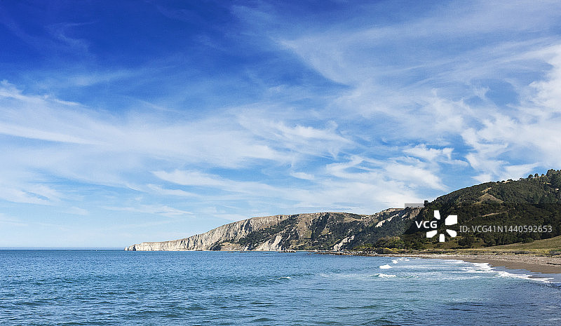 新西兰南岛海岸图片素材