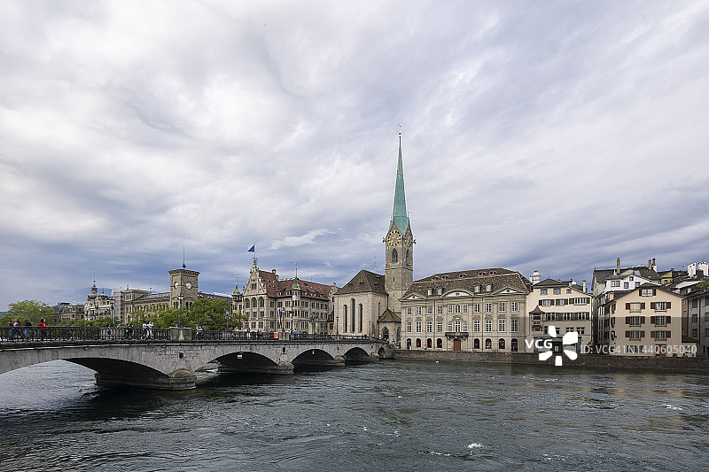 瑞士苏黎世的城市建筑图片素材