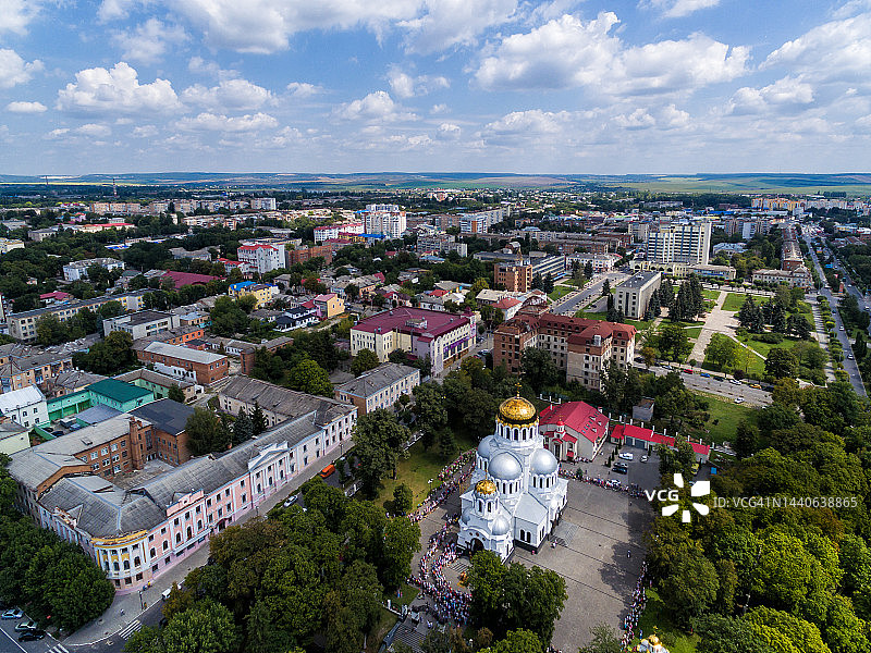 卡缅涅茨-波多利斯基的古老东正教教堂图片素材