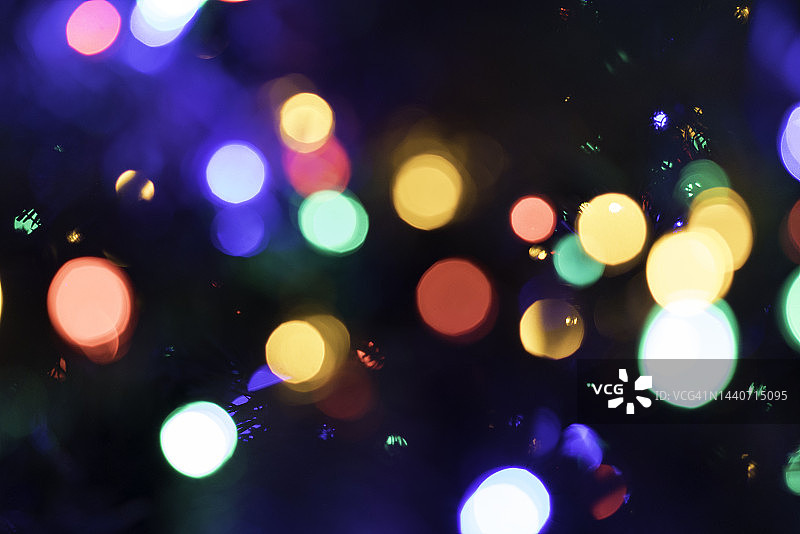 圣诞节假日灯光散景图片素材