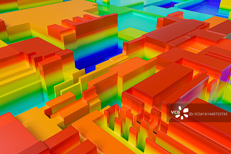 城市建筑模拟图图片素材