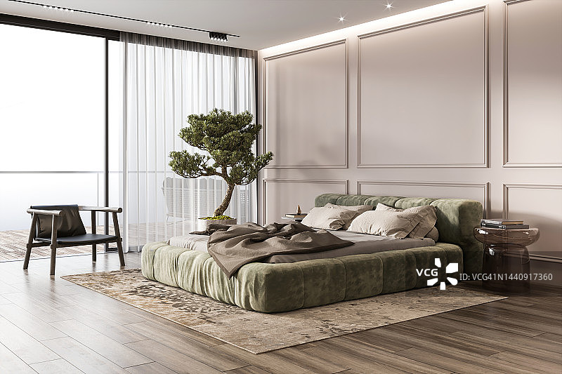 现代简约卧室室内图片素材