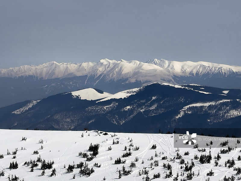 罗马尼亚特兰西瓦尼亚锡比乌的喀尔巴阡山脉图片素材