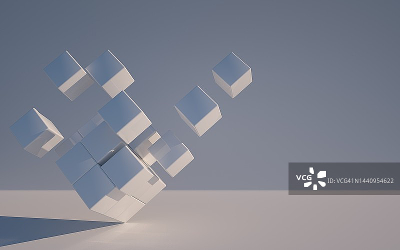 3D悬浮方块图片素材