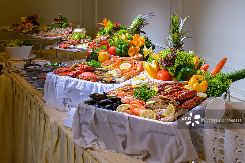 海鲜自助餐陈设图片素材