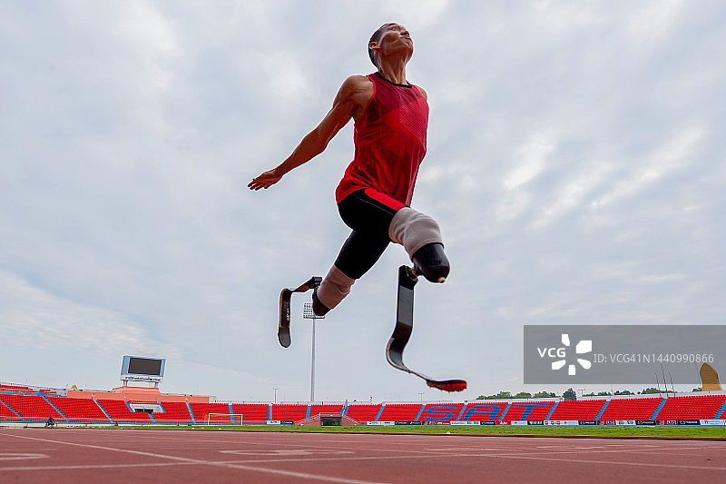 残疾赛跑运动员图片素材