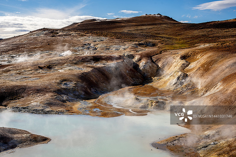 Leirhnjukur火山区的蒸汽池图片素材