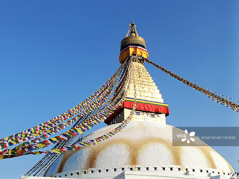 尼泊尔加德满都博达哈大佛塔风光图片素材