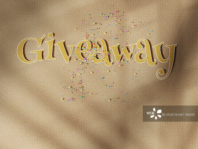 具有剪纸风格的赠品图片素材