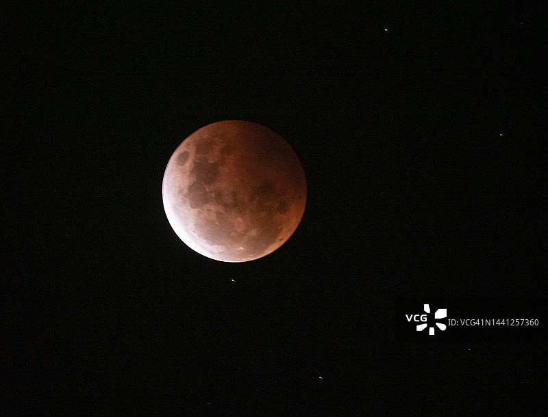 澳大利亚维多利亚州的血红色月亮图片素材