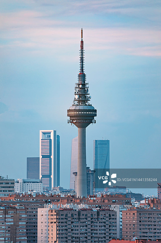 马德里日落天际线图片素材