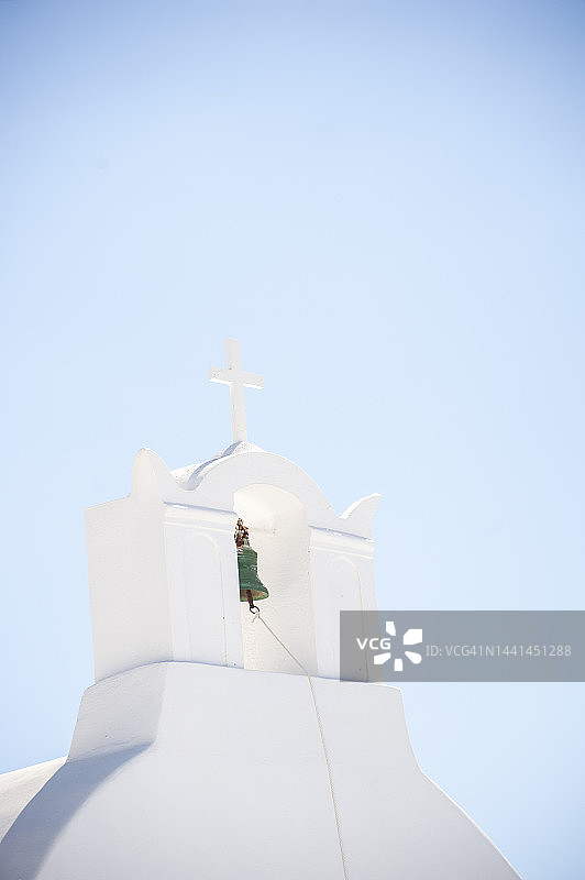 圣托里尼奥亚教堂钟楼图片素材