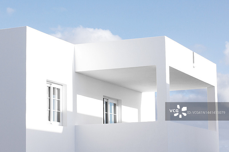 蓝天下的一栋房子图片素材