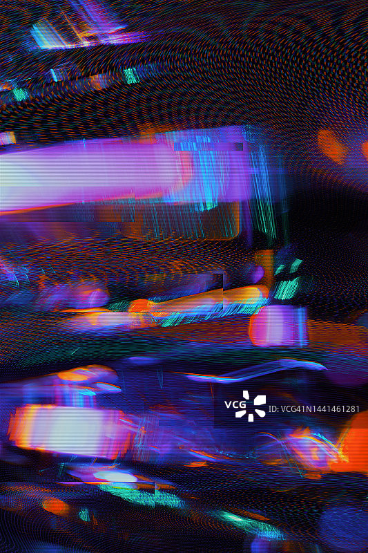 扭曲纹理未来主义动感故障多色背景图片素材