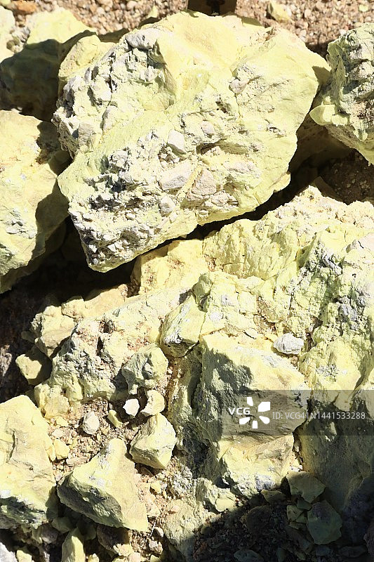 硫磺岩石特写图片素材