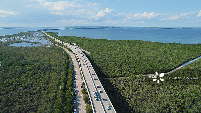 佛罗里达群岛 - 拉哥岛大桥交通图片素材