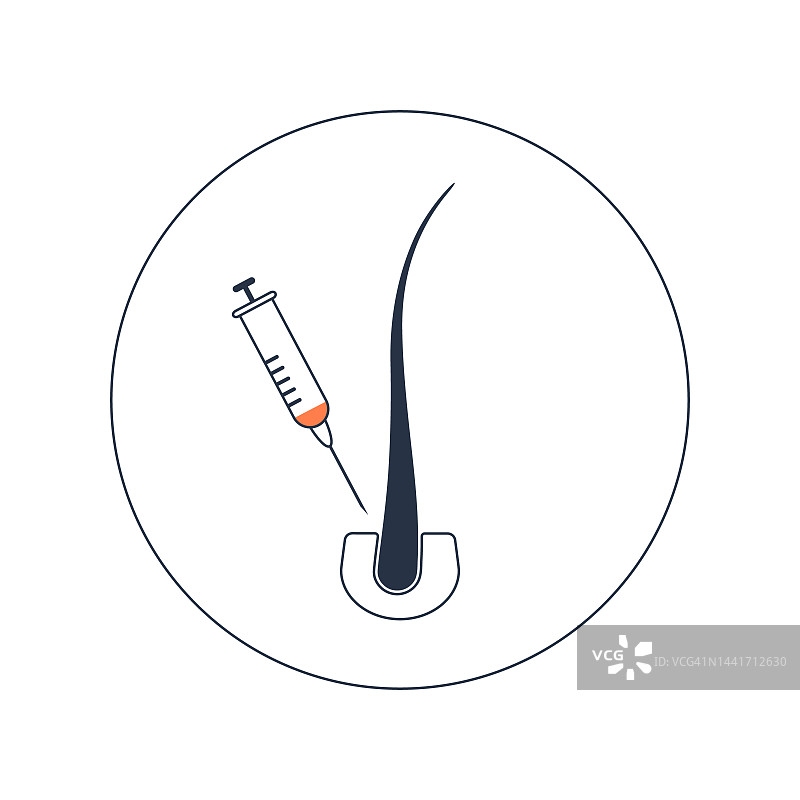 PRP毛发治疗概念插画图片素材