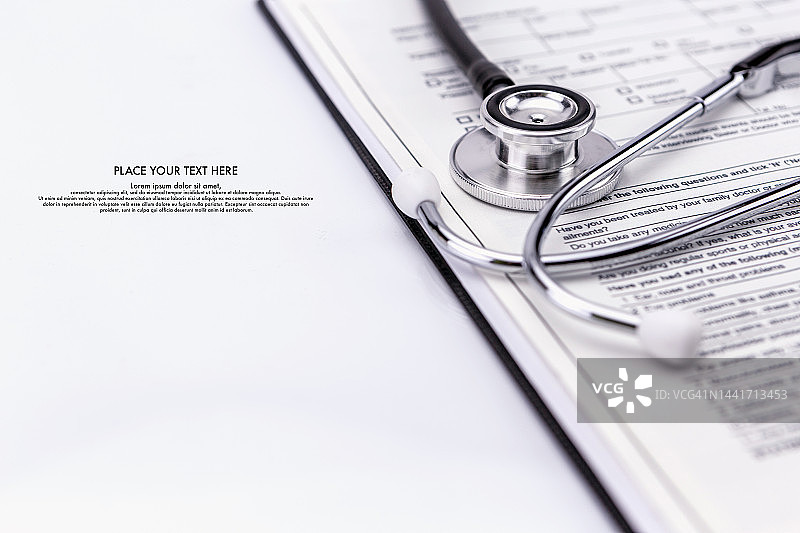 医疗检查和听诊器图片素材