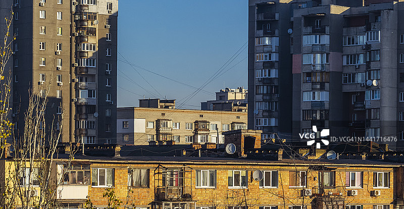 基辅秋季住宅区城市风光图片素材